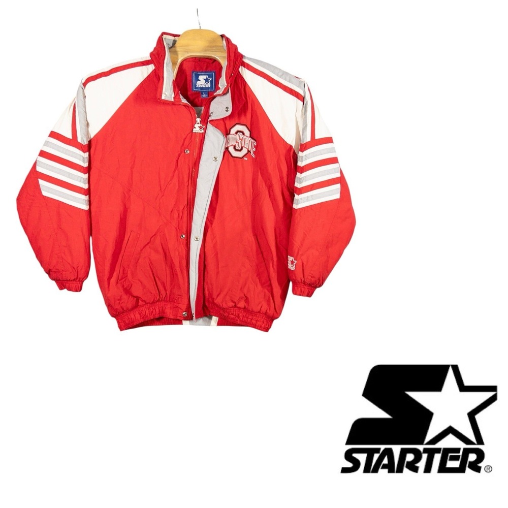 Vintage Starter THE Ohio‎ State University Puffer Jacket Mens Large Buckeyes
